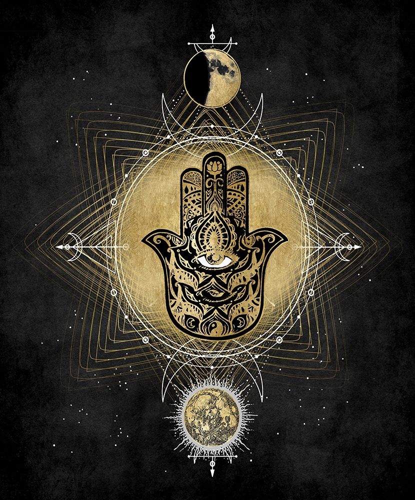 Hamsa Hand Celestial art print by Oliver Jeffries for $57.95 CAD