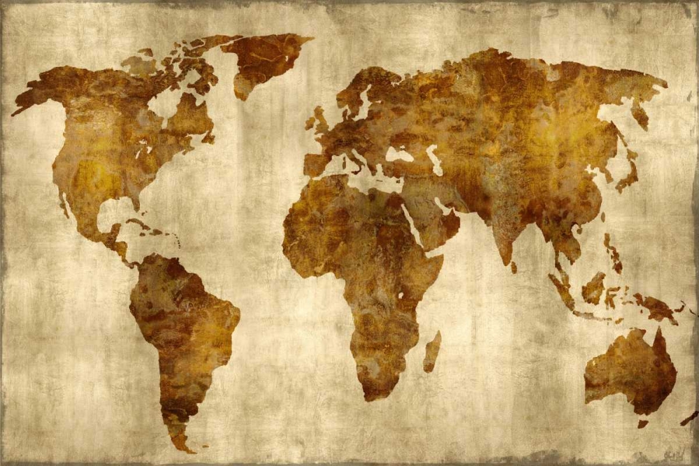 The World - Bronze on Gold art print by Russell Brennan for $57.95 CAD