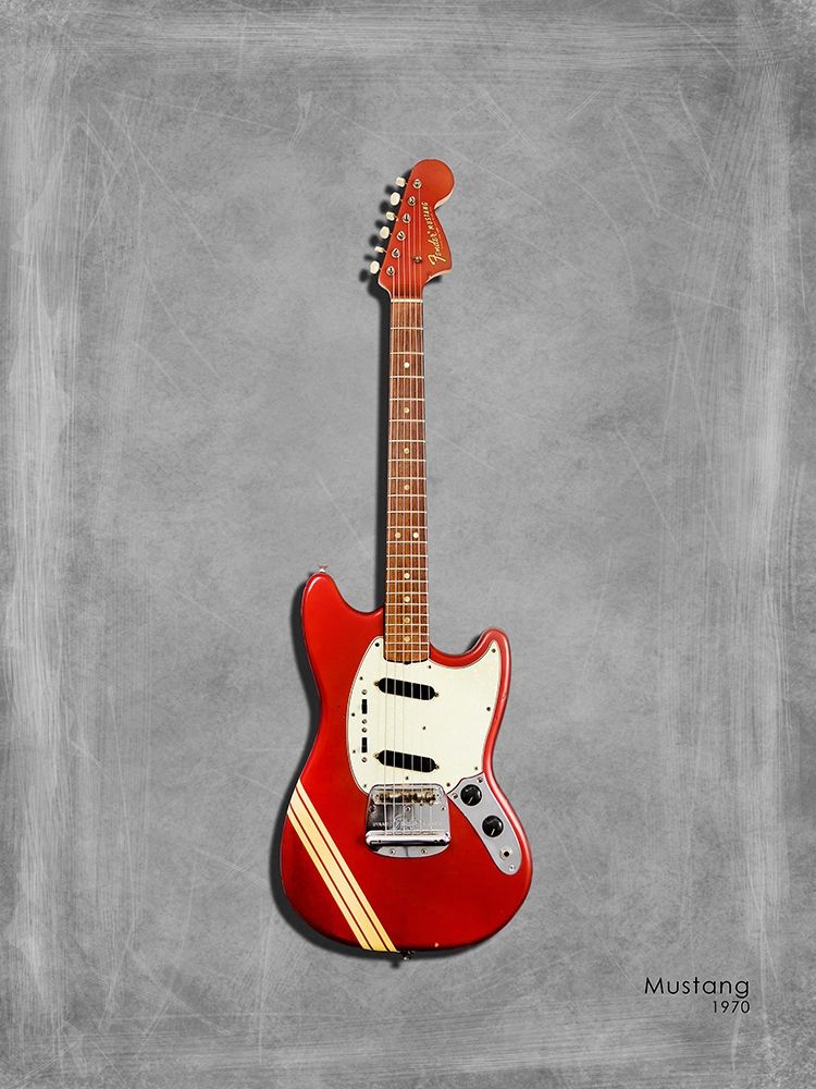 Fender Mustang 1970 art print by Mark Rogan for $57.95 CAD