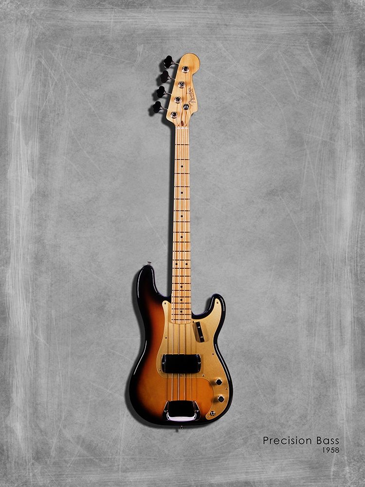 Fender Precision Bass 58 art print by Mark Rogan for $57.95 CAD
