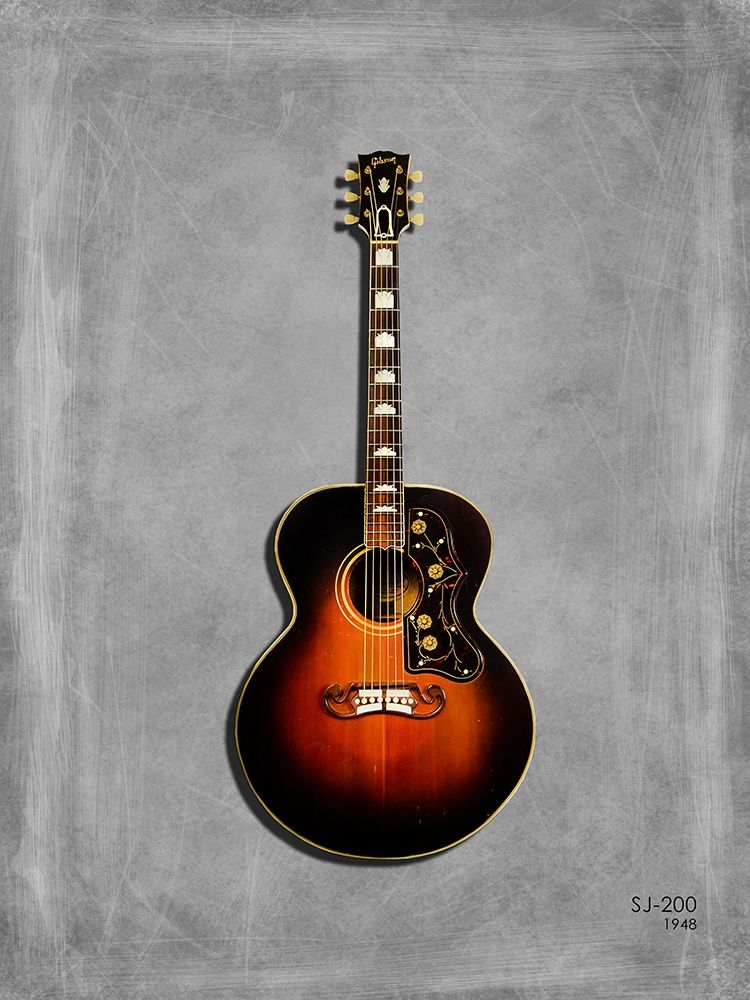 Gibson Sj 200 1948 art print by Mark Rogan for $57.95 CAD