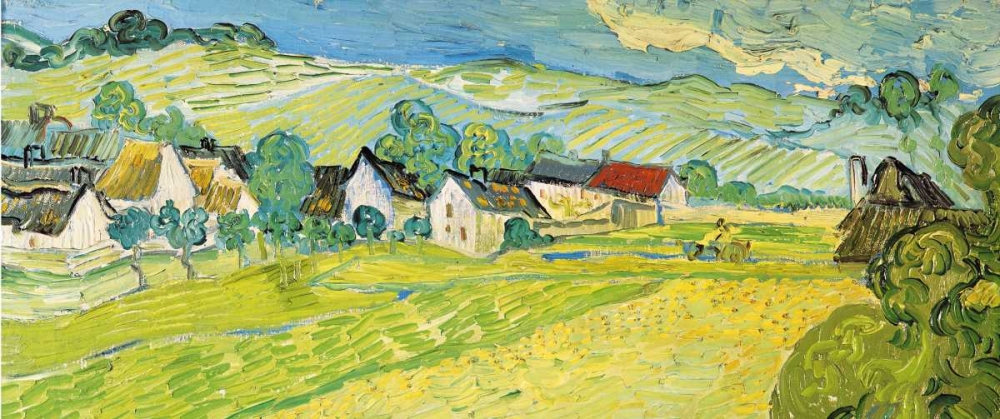 Vue ensoleille pres d Auvers art print by Vincent Van Gogh for $57.95 CAD