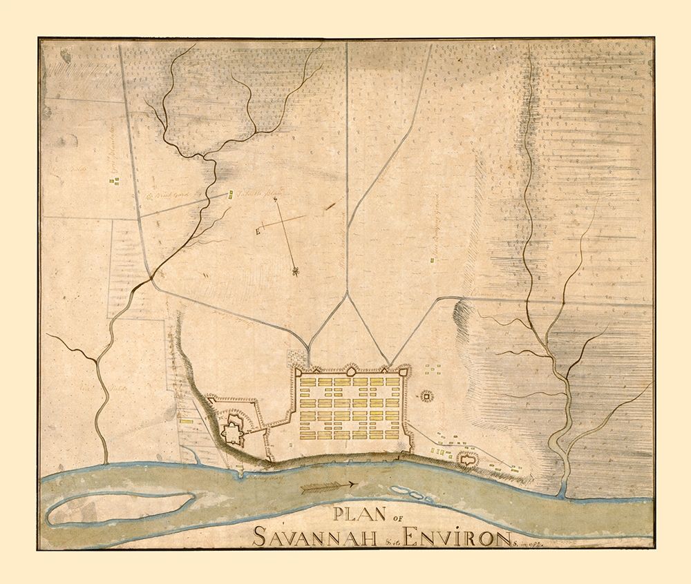 Savannah Georgia -1782 art print by Unknown for $57.95 CAD
