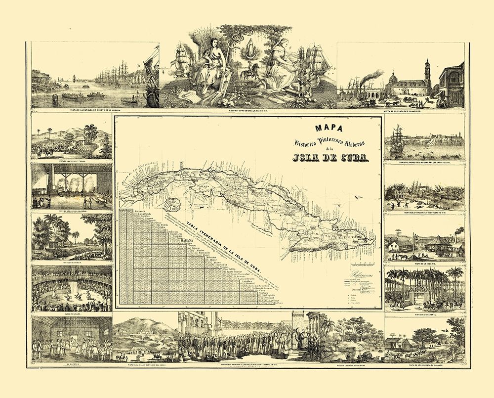 Central America Cuba - May 1853 art print by May for $57.95 CAD