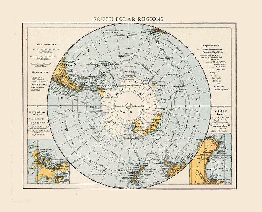 South Polar Regions  art print by Unknown for $57.95 CAD