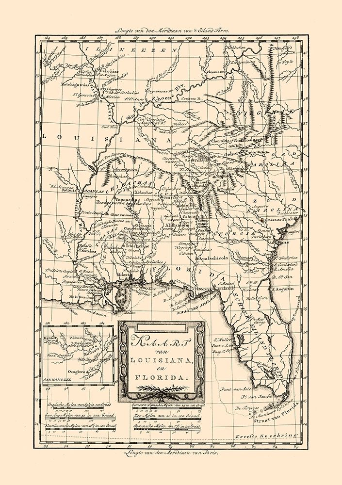 Louisiana Florida -1785 art print by Unknown for $57.95 CAD