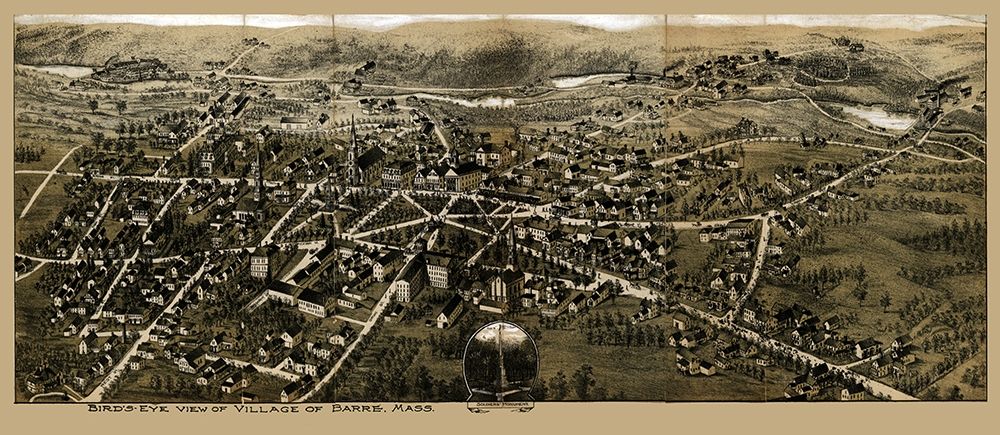 Barre Massachusetts -1890 art print by Unknown for $57.95 CAD