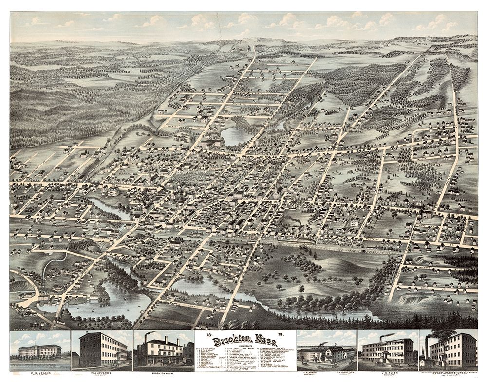 Brockton Massachusetts -1878 art print by Unknown for $57.95 CAD