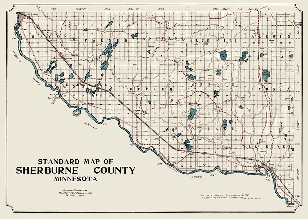 Sherburne Minnesota - 1913 art print by Unknown for $57.95 CAD
