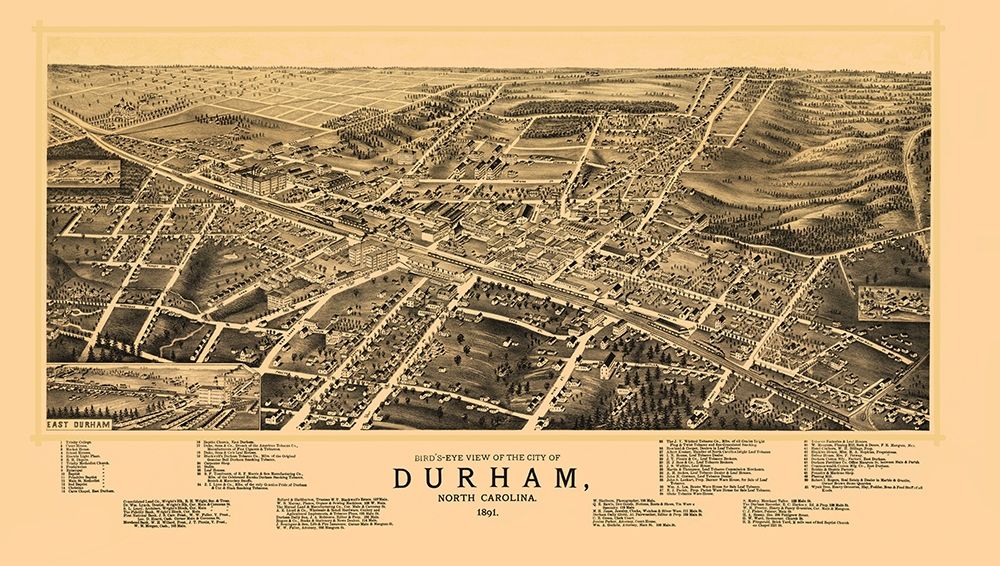 Durham North Carolina - Ruger 1891 art print by Ruger for $57.95 CAD