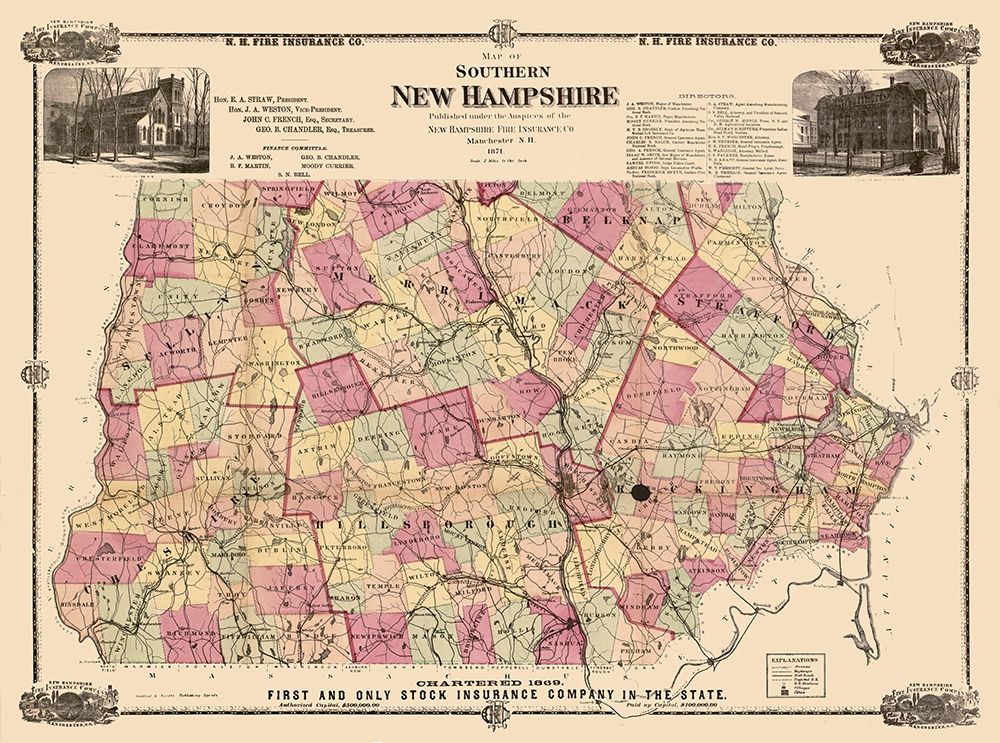 New Hampshire -1871 art print by Unknown for $57.95 CAD
