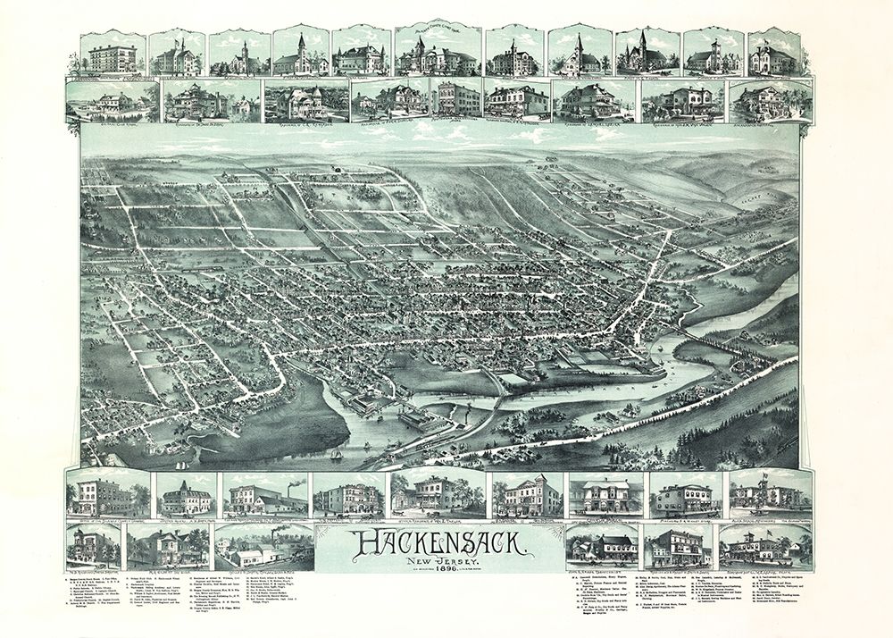 Hackensack New Jersey -1896 art print by Unknown for $57.95 CAD