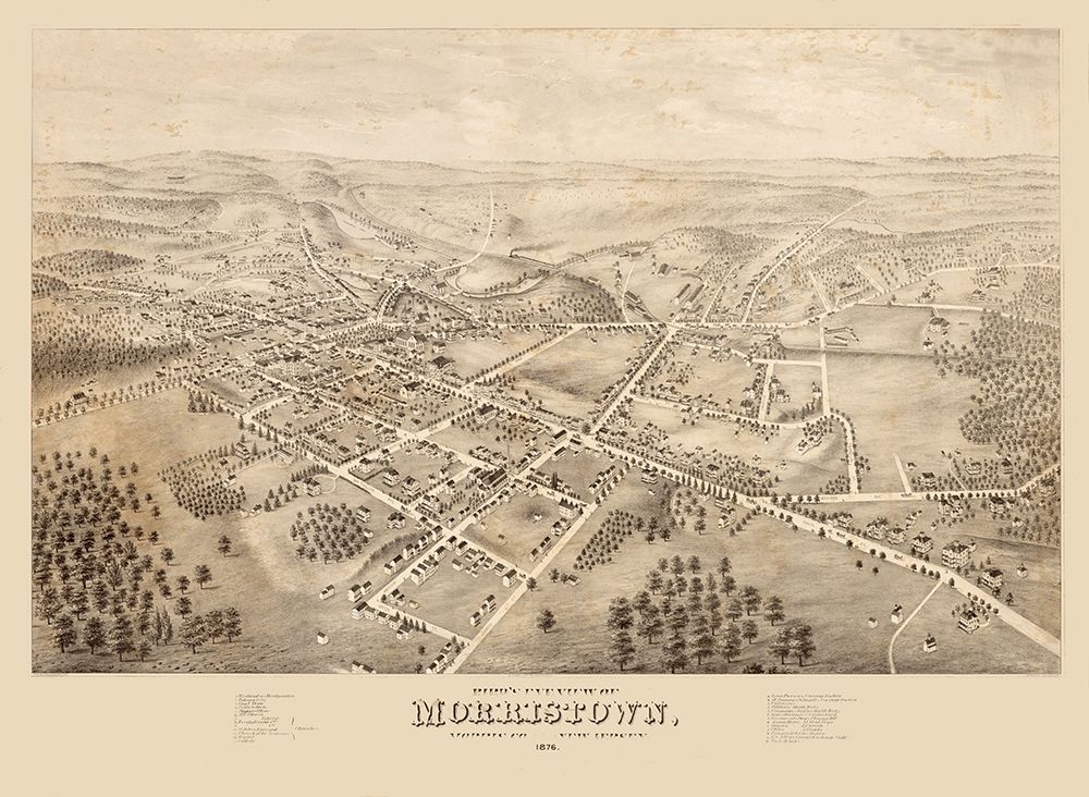 Morristown New Jersey -1876 art print by Unknown for $57.95 CAD