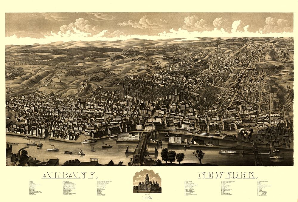 Albany New York -1879 art print by Unknown for $57.95 CAD