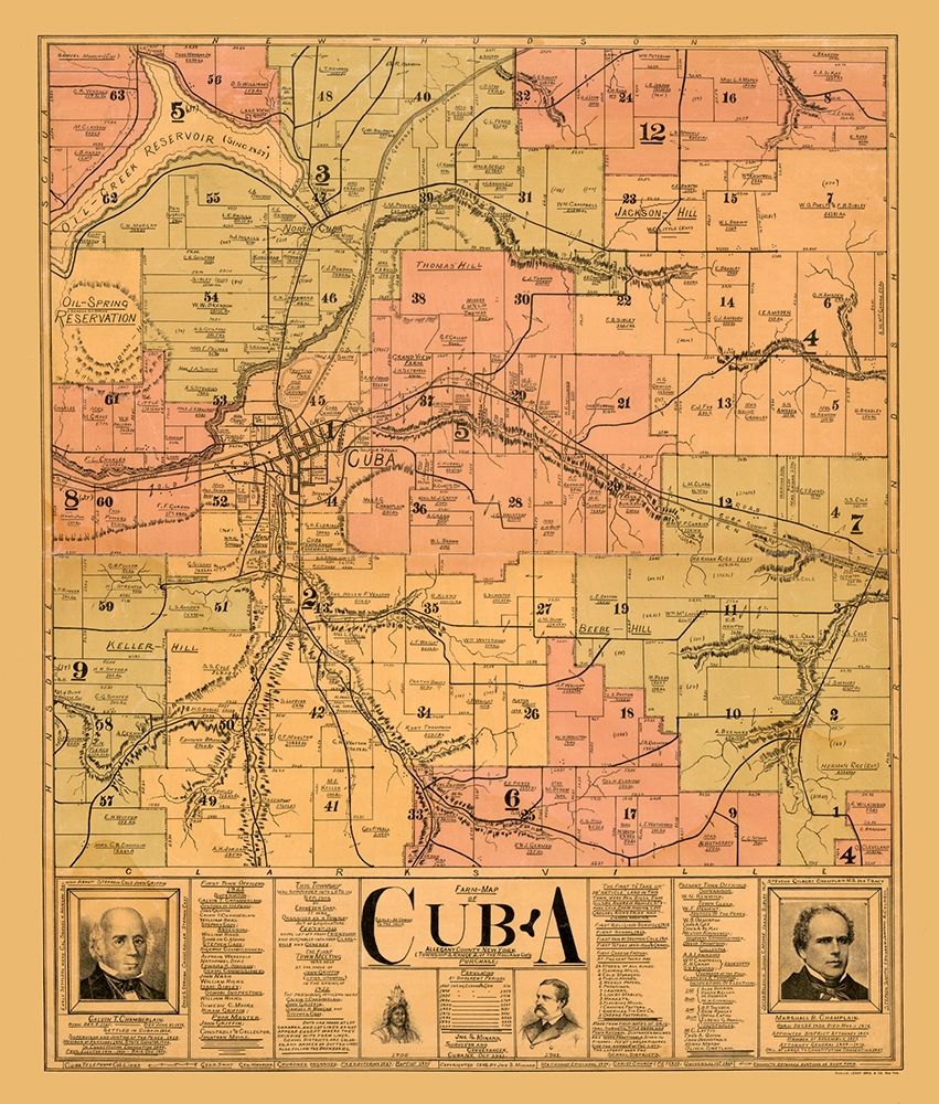 Cuba New York - Minard 1901  art print by Minard for $57.95 CAD