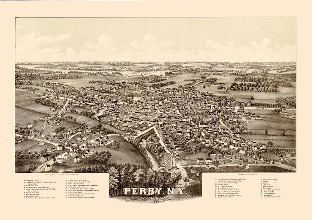 Perry New York - Norris 1892  art print by Norris for $57.95 CAD