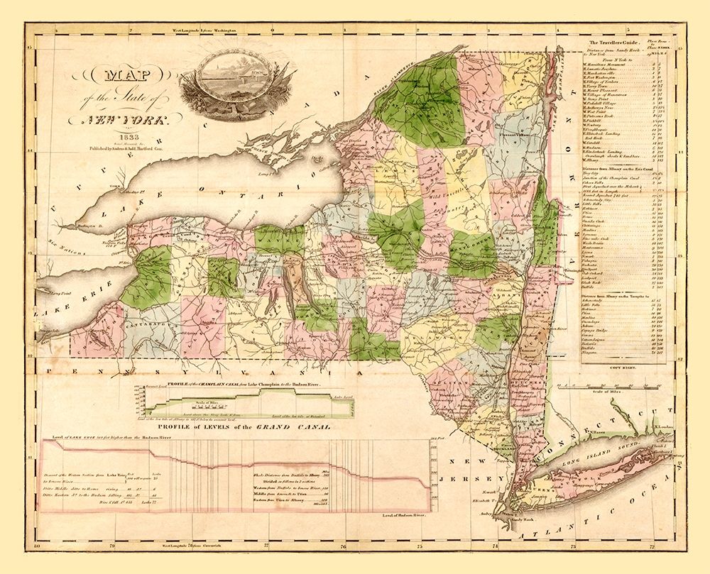 New York - Andrus 1833  art print by Andrus for $57.95 CAD