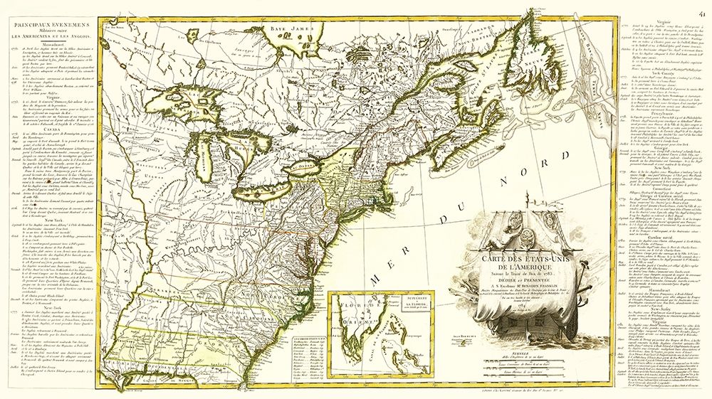 United States of America - Lattre 1784 art print by Lattre for $57.95 CAD