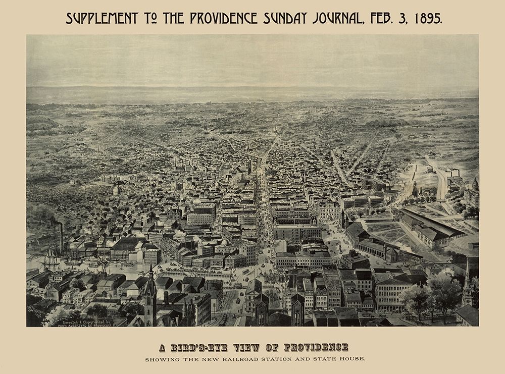 Providence Rhode Island - Chapin 1895 art print by Chapin for $57.95 CAD