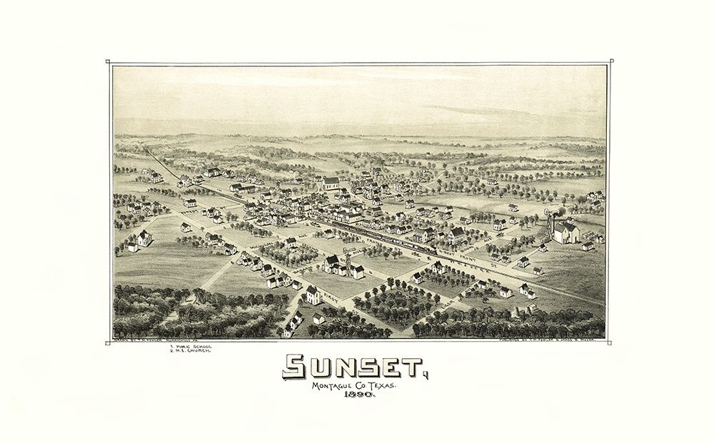 Sunset Texas - Fowler 1890 art print by Fowler for $57.95 CAD