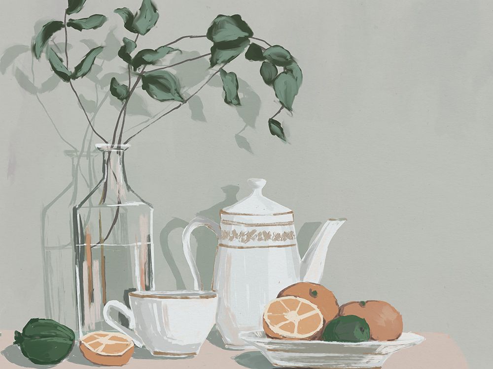 Mint, Lime And Oranges art print by Urban Road for $57.95 CAD