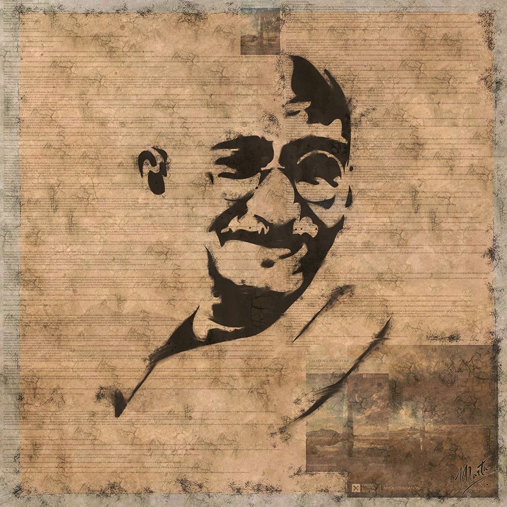 Mahatma Gandhi II art print by Marta Wiley for $57.95 CAD