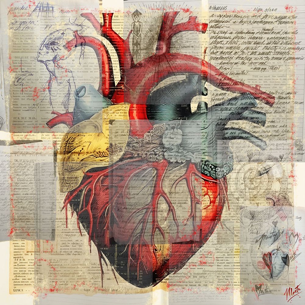 Heart collage I art print by Marta Wiley for $57.95 CAD