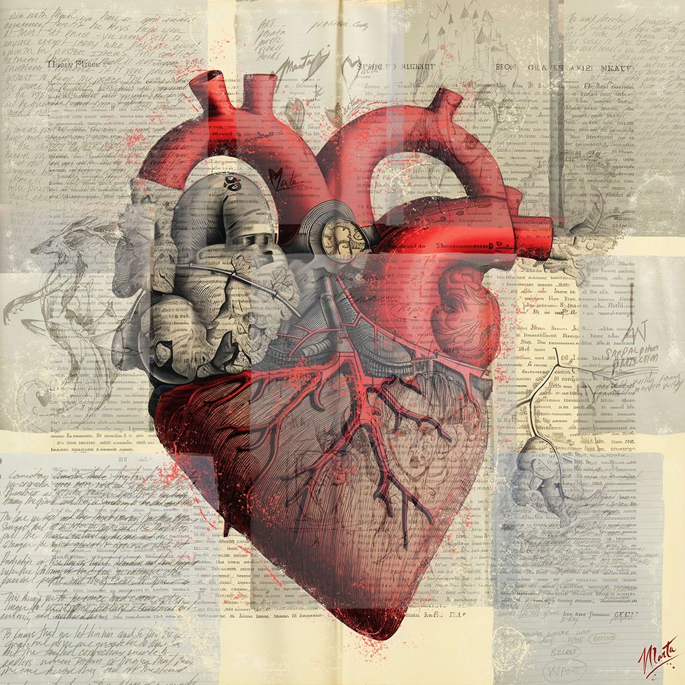 Heart collage II art print by Marta Wiley for $57.95 CAD