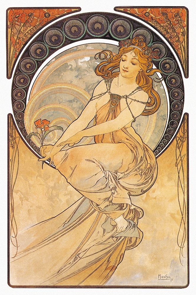 Painting art print by Alphonse Mucha for $57.95 CAD