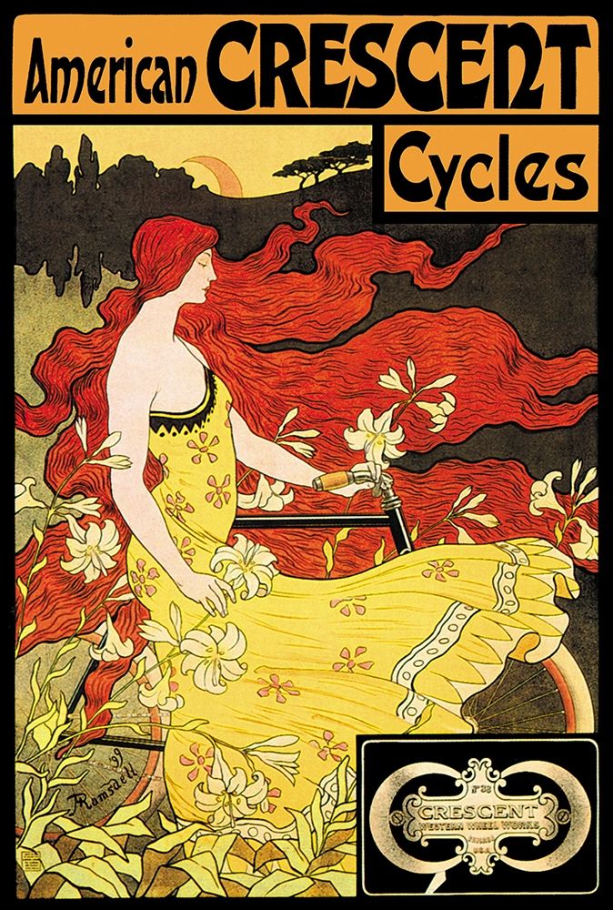 American Crescent Cycles, 1901 art print by Fred Ramsdell for $57.95 CAD