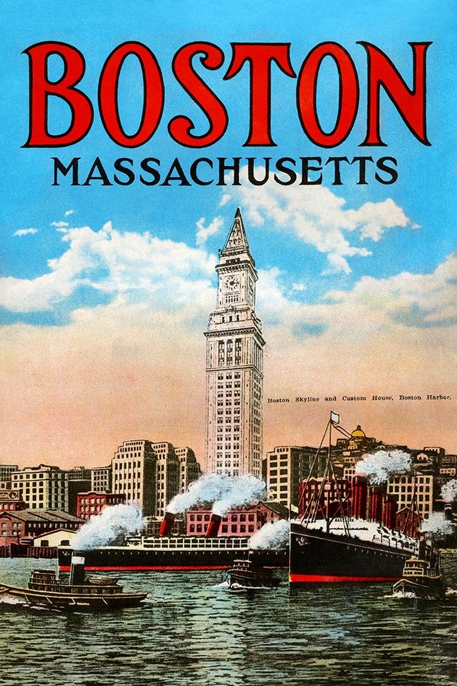 Boston Massachusetts art print by Unknown for $57.95 CAD