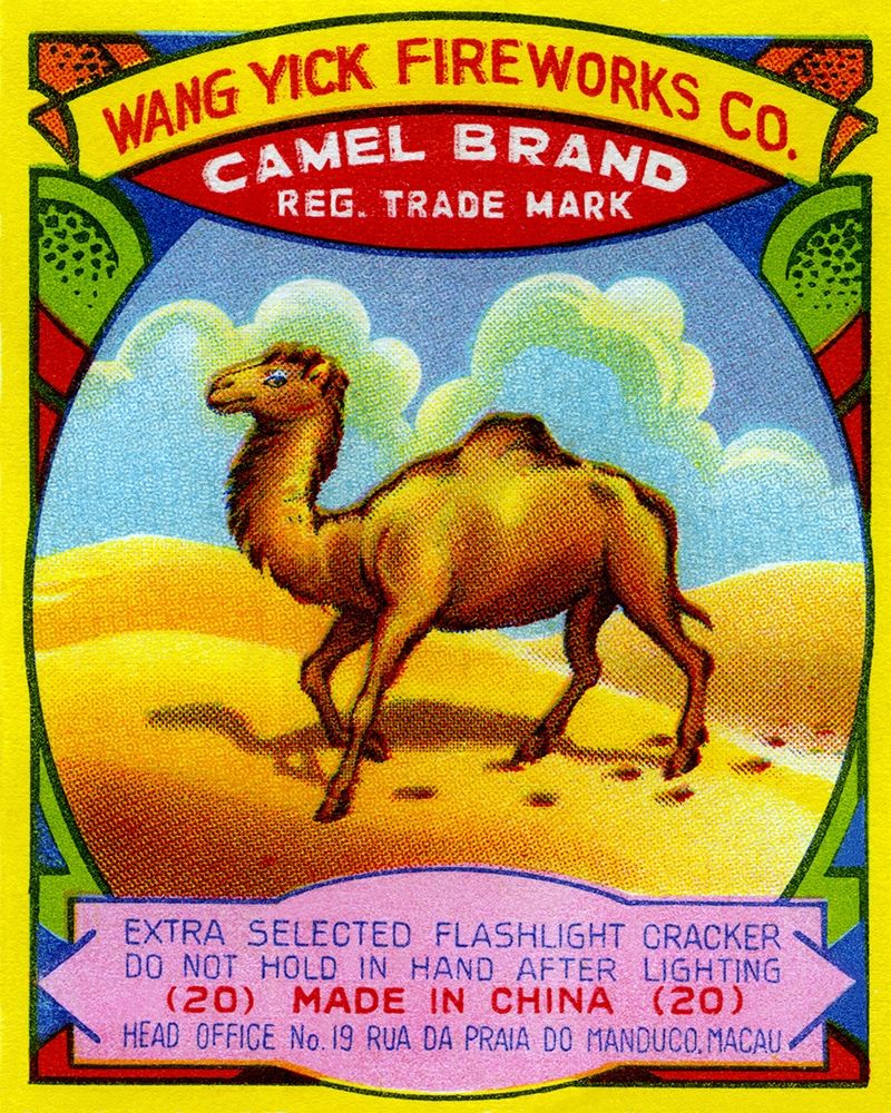 Wang Yick Fireworks Camel Brand art print by Unknown for $57.95 CAD
