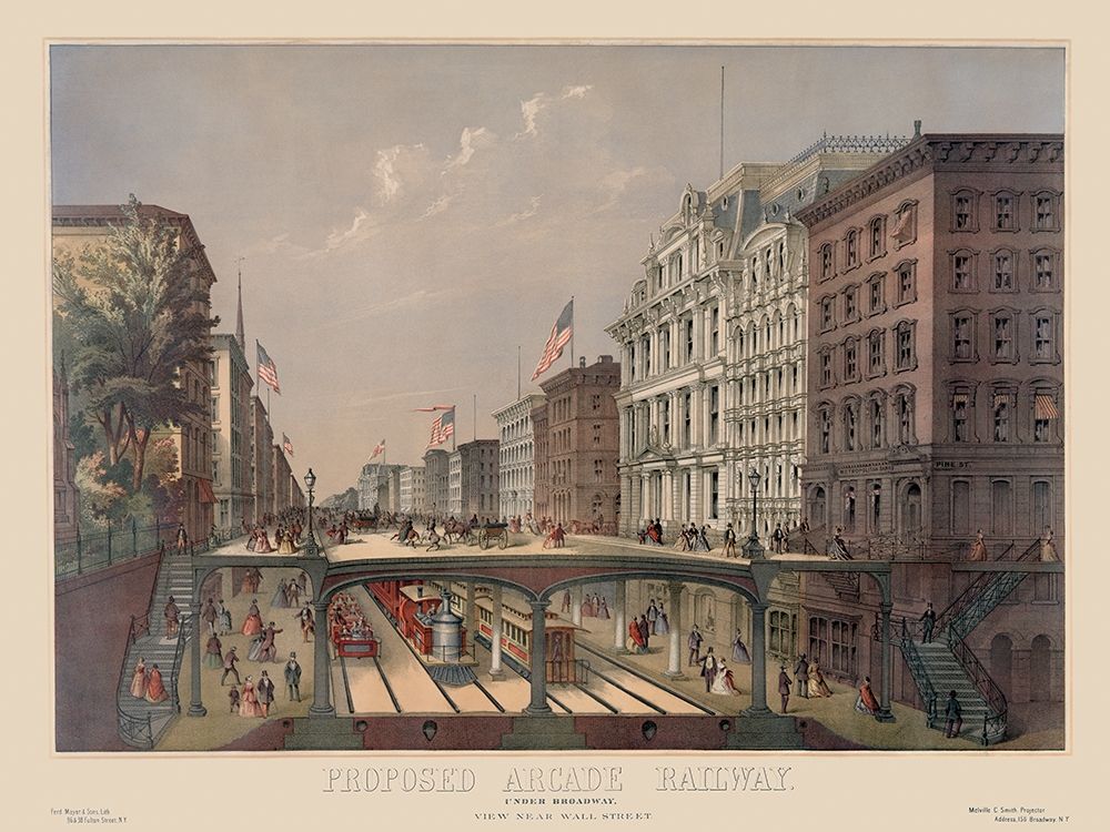 Elevated Railway Near Wall Street art print by Unknown for $57.95 CAD