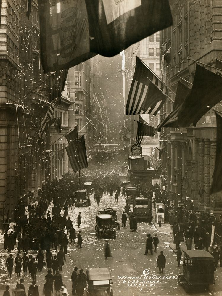 Wall Street Celebration as Germany Surrenders art print by Unknown for $57.95 CAD