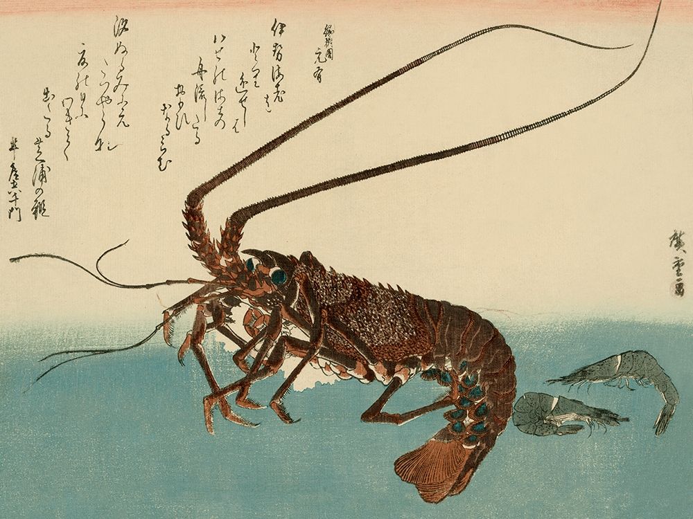 Shrimp and lobster art print by Ando Hiroshige for $57.95 CAD