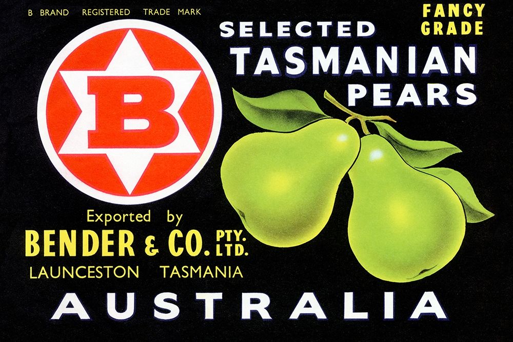 Bender and Co. Selected Tasmanian Pears art print by Unknown for $57.95 CAD
