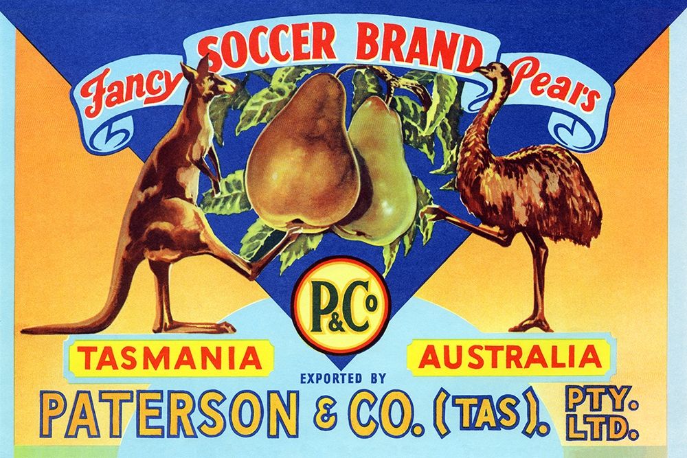 Fancy Soccer Brand Pears art print by Unknown for $57.95 CAD