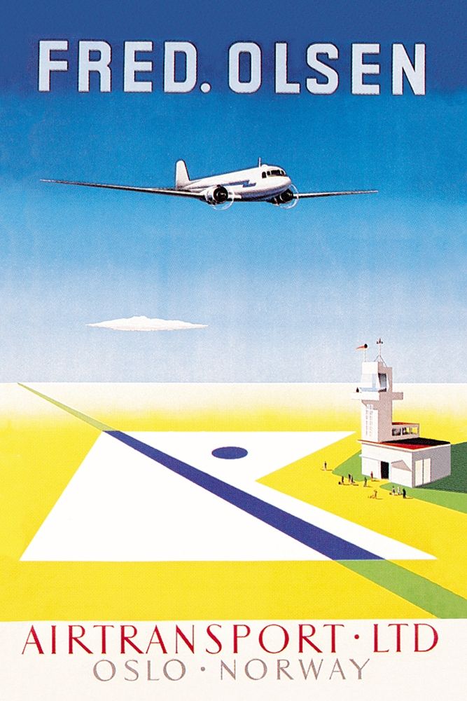 Fred. Olsen Airtransport Ltd. Oslo - Norway art print by Unknown for $57.95 CAD