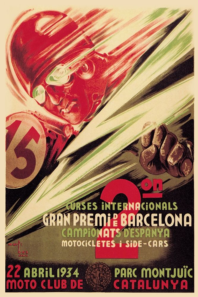 2nd International Barcelona Grand Prix art print by Unknown for $57.95 CAD