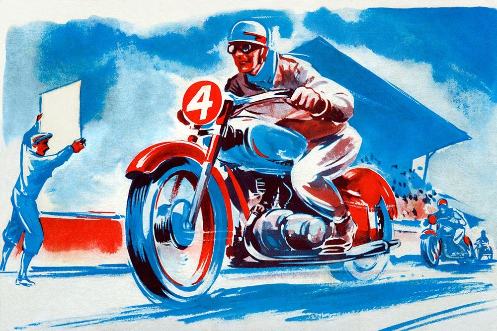 No. 4 Motorcycle art print by Unknown for $57.95 CAD