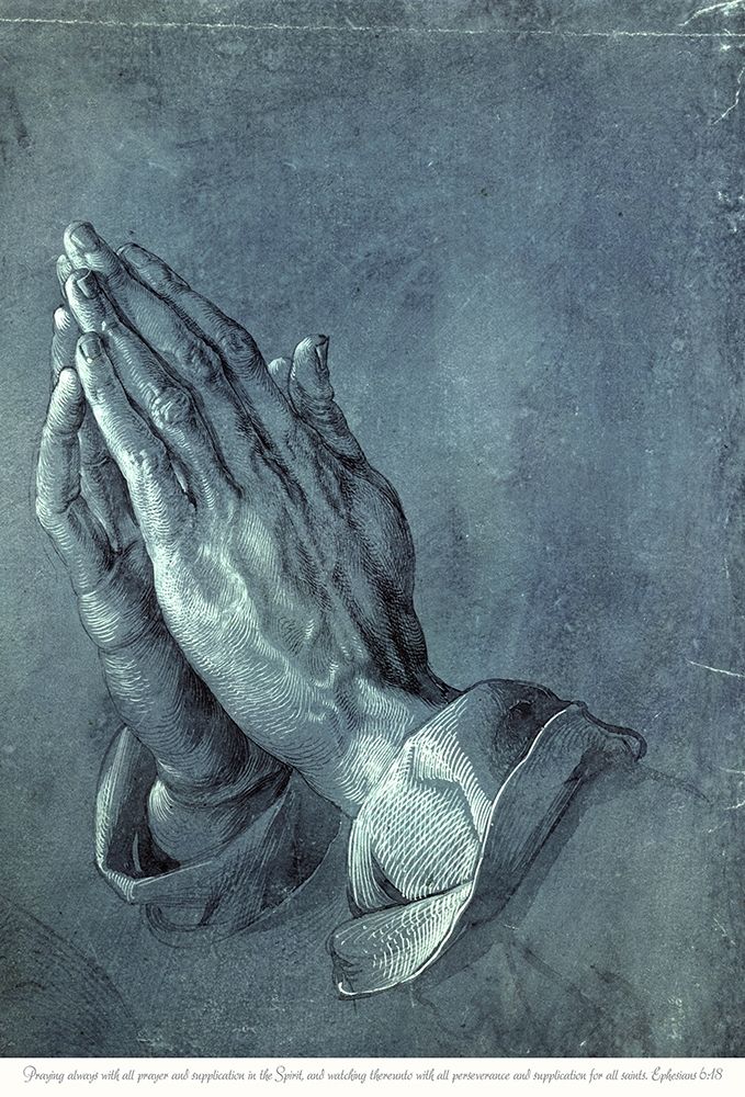Praying Hands with Verse art print by Albrecht Durer for $57.95 CAD