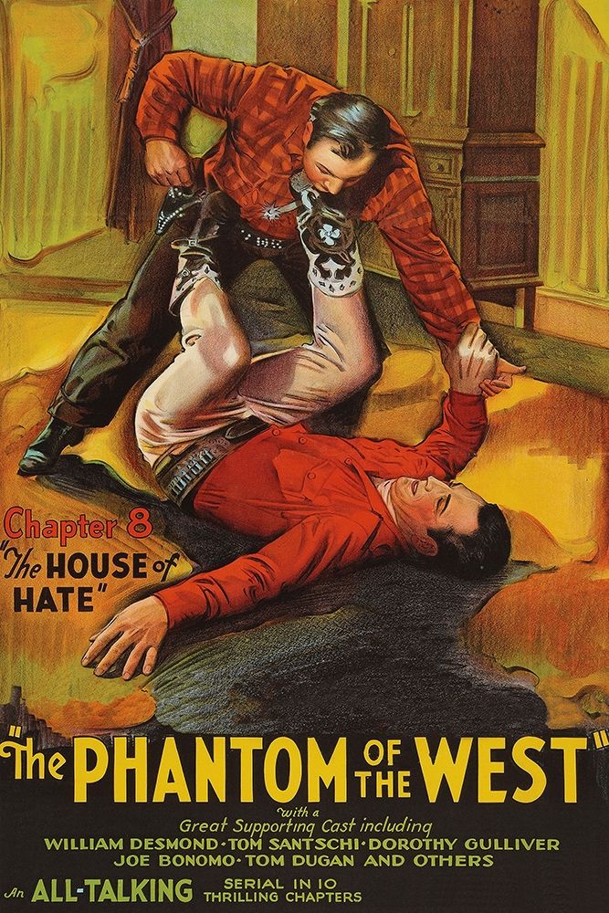 Vintage Westerns: Phantom of the West -  House of hate art print by Unknown for $57.95 CAD