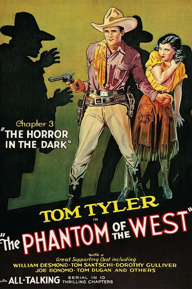 Vintage Westerns: Phantom of the West - Horror in the Dark art print by Unknown for $57.95 CAD