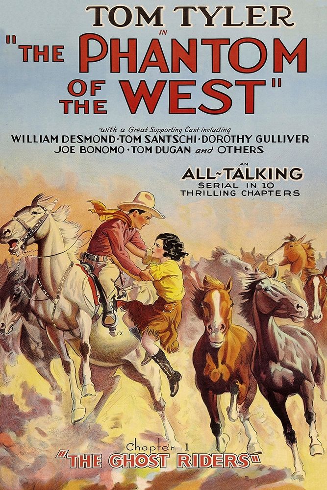 Vintage Westerns: Phantom of the West - Ghost Riders art print by Unknown for $57.95 CAD