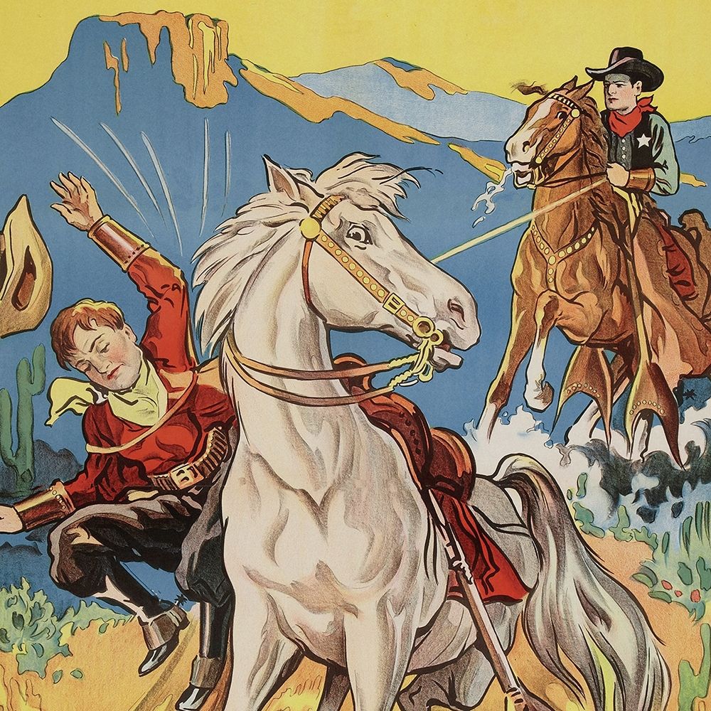 Vintage Westerns: Vanishing men - Detail art print by Unknown for $57.95 CAD
