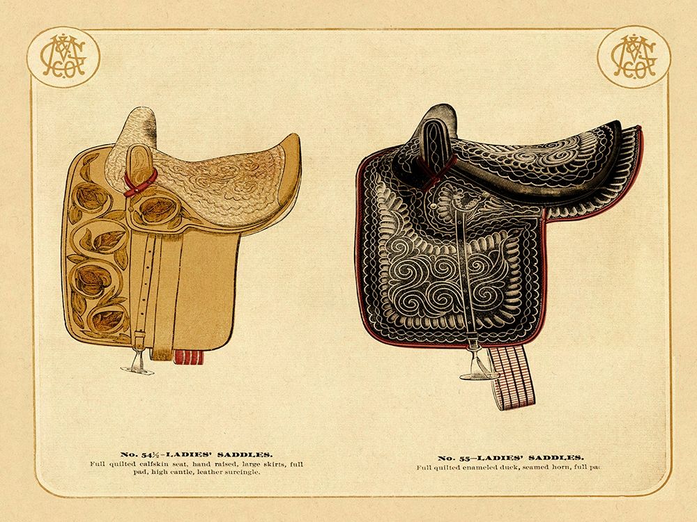 Saddles and Tack: Ladies Saddles #3 art print by Unknown for $57.95 CAD
