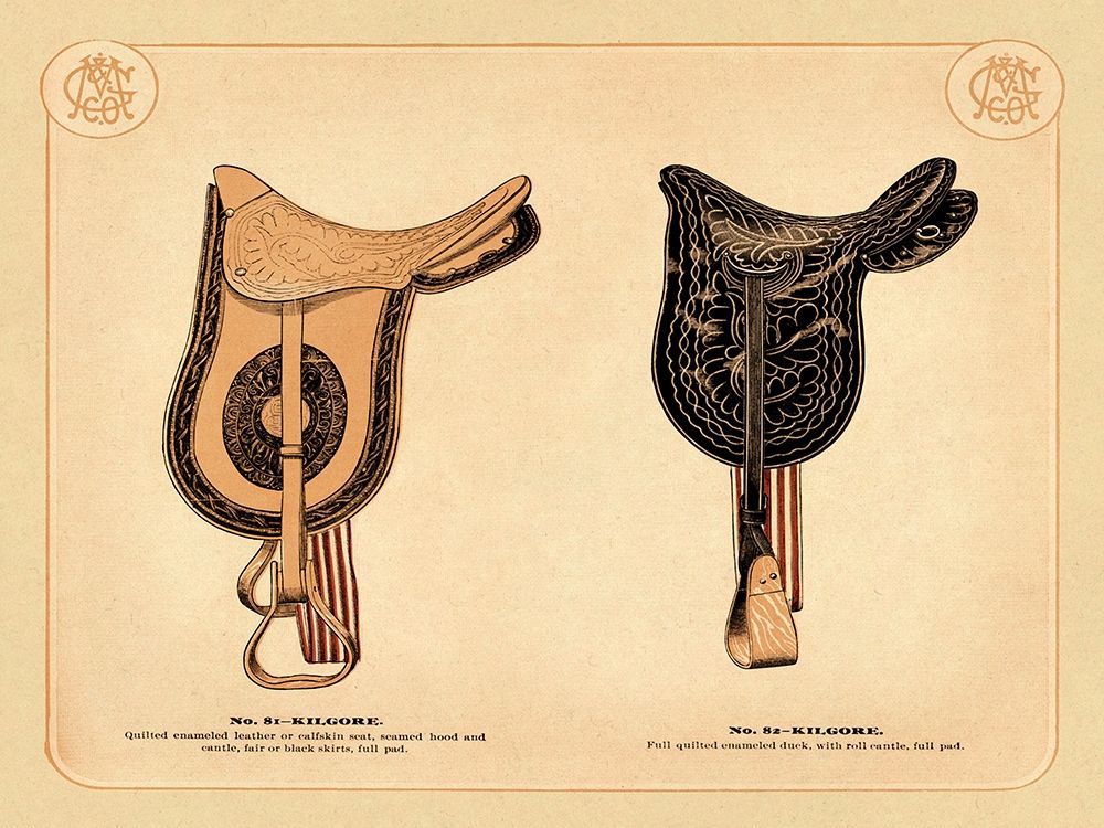 Saddles and Tack: Kilgore Saddles #2 art print by Unknown for $57.95 CAD