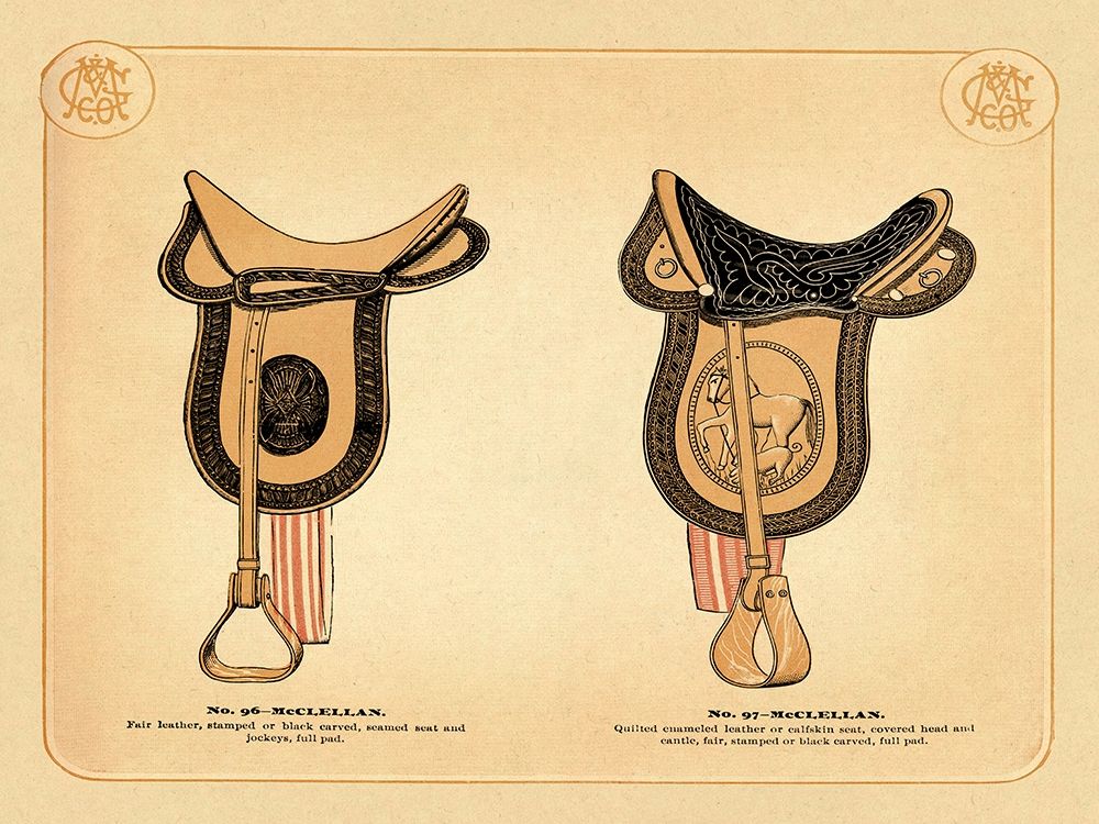 Saddles and Tack: McClellan Saddles #2 art print by Unknown for $57.95 CAD