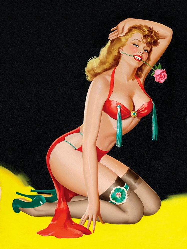Mid-Century Pin-Ups - Beauty Parade Magazine - Rose art print by Peter Driben for $57.95 CAD