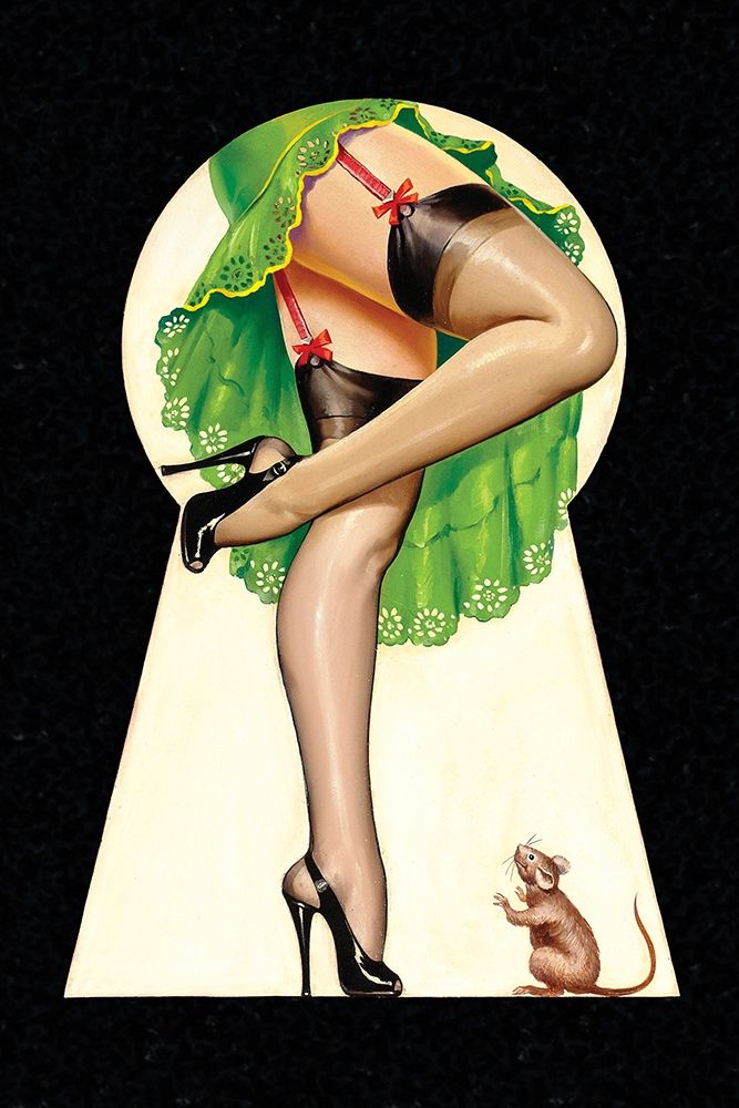 Mid-Century Pin-Ups - Through the Keyhole art print by Peter Driben for $57.95 CAD